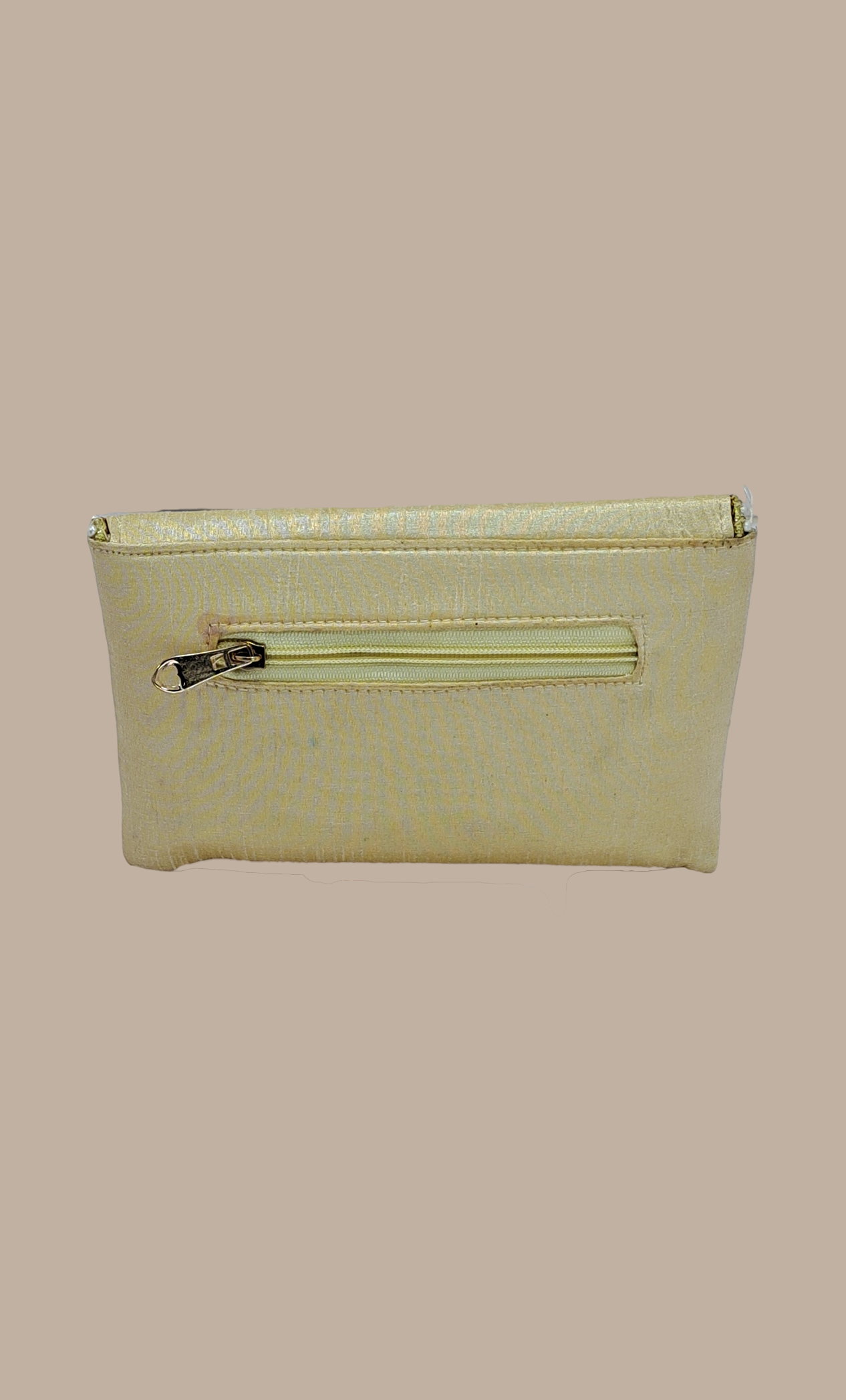 Cream Embroidered Clutch Bag