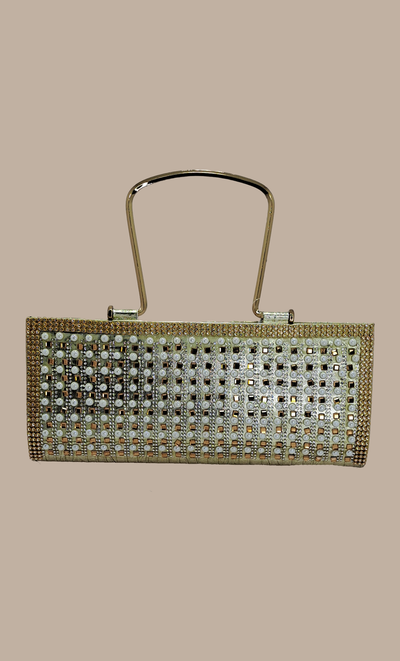 Gold Pearl Work Handbag