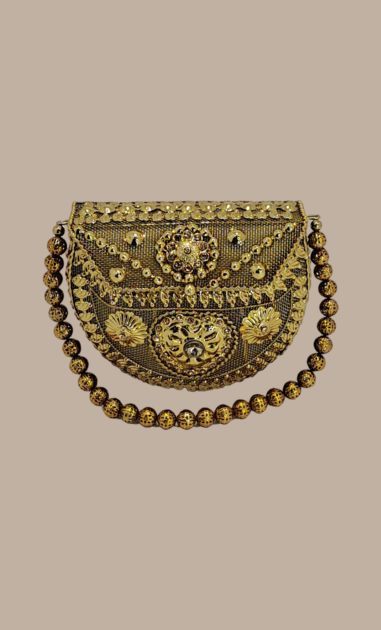 Antique gold clearance clutch bag