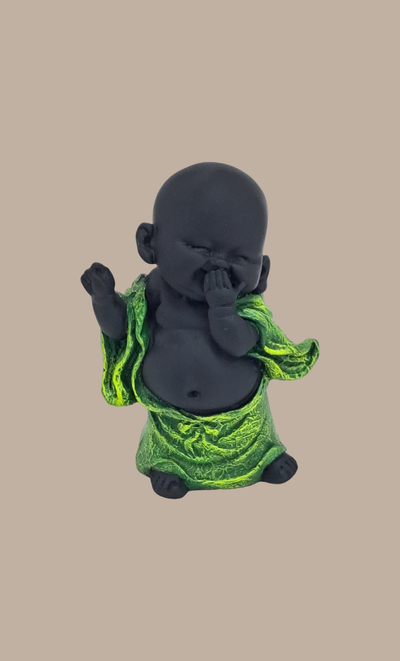 Green Laughing Baby Monk
