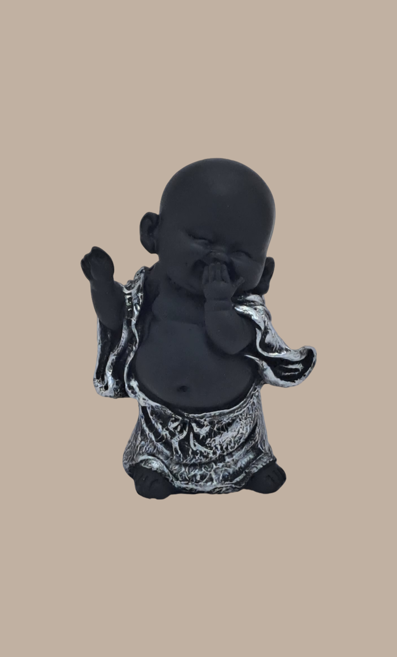 Silver Laughing Baby Monk