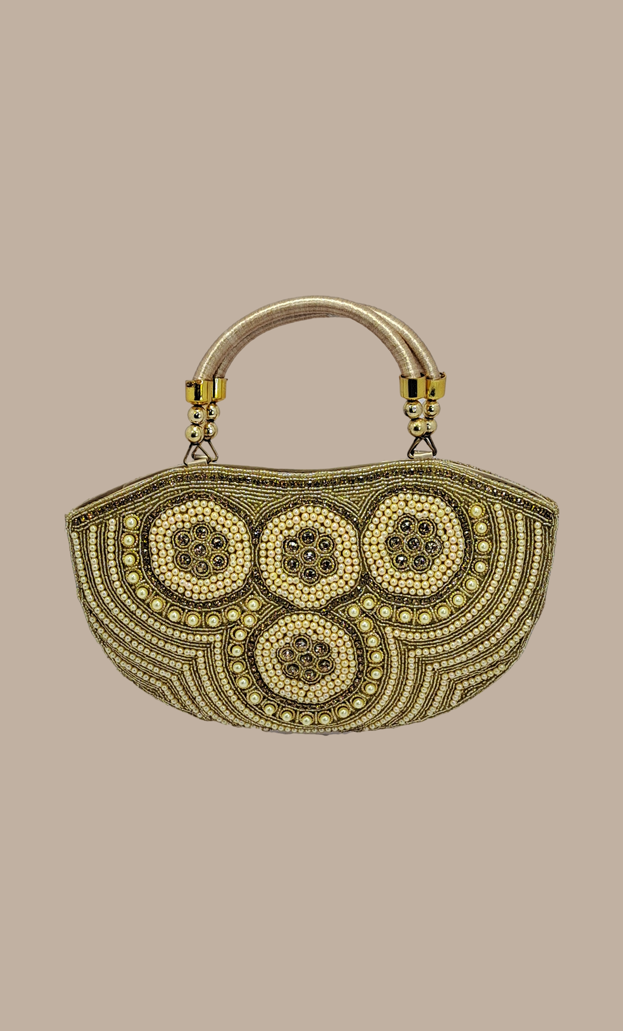 Pearl Work Embroidered Handbag