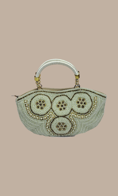 Pearl Work Embroidered Handbag