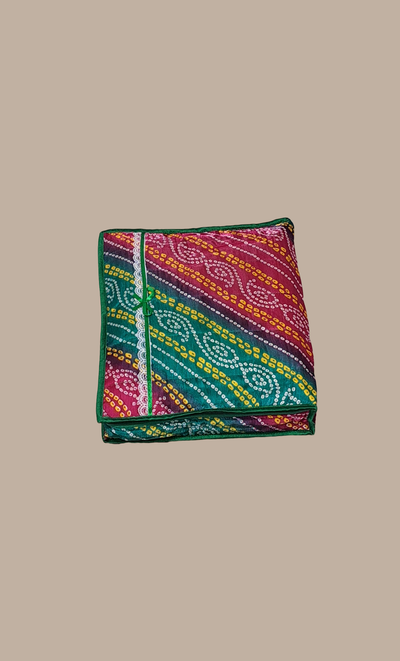 Green Bandhani Double Sari Cover