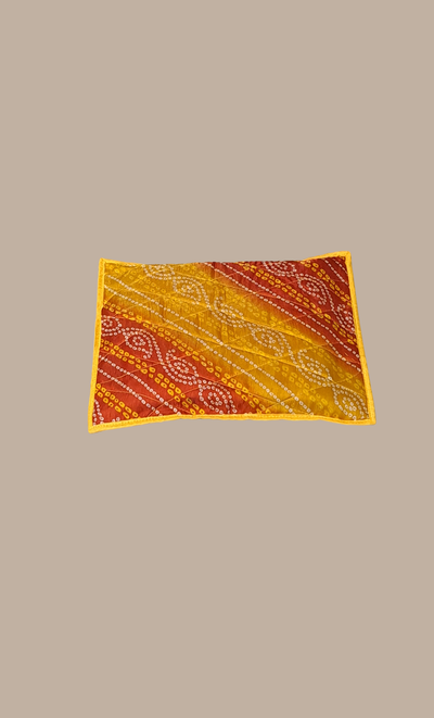 Canary Yellow Bandhani Single Sari Cover