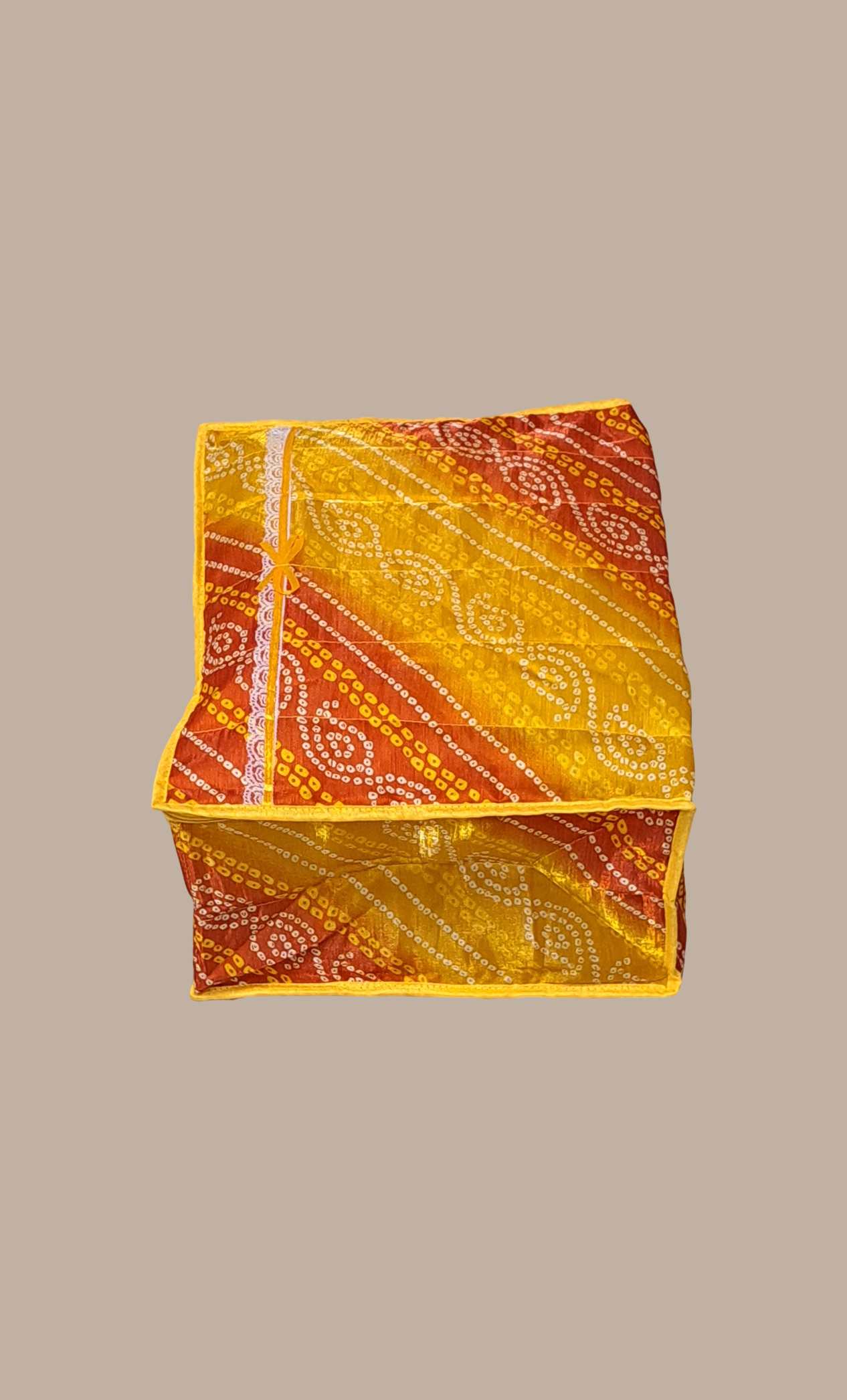 Canary Yellow Bandhani Sari Cover