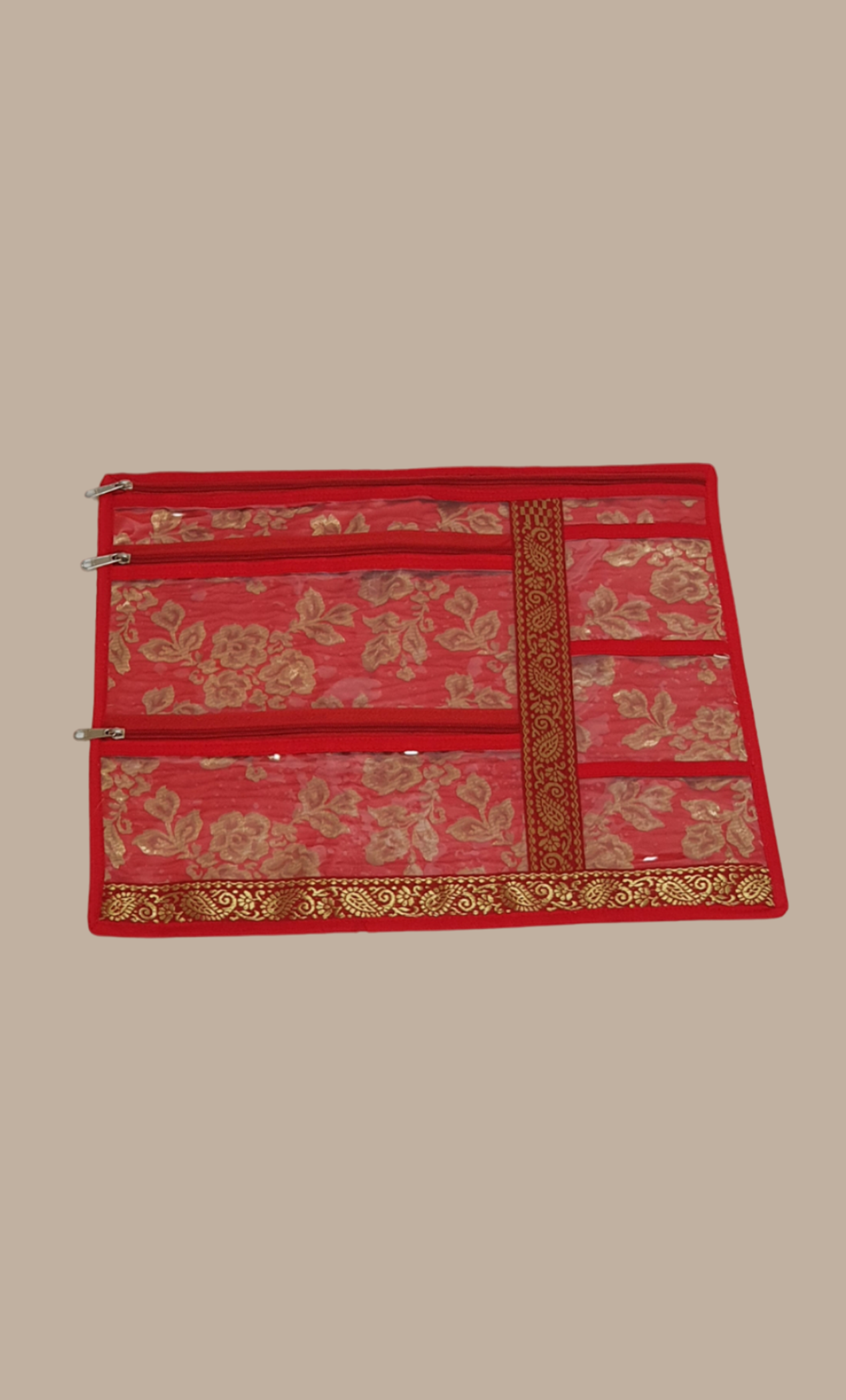 Red & Gold Single Sari Cover