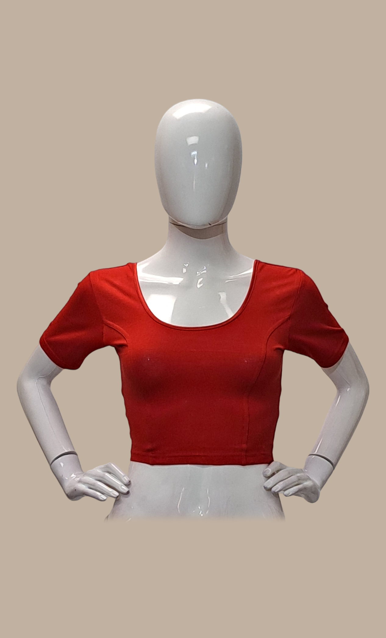 Deep Red Stretch Blouse