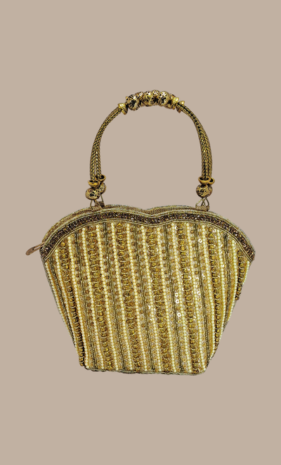Gold Embroidered Handbag