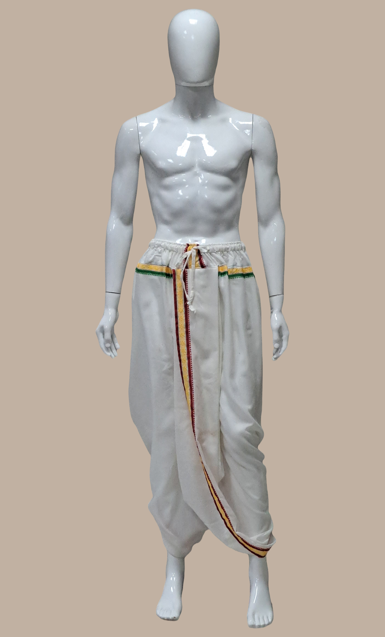 White Embroidered Dhoti Pants