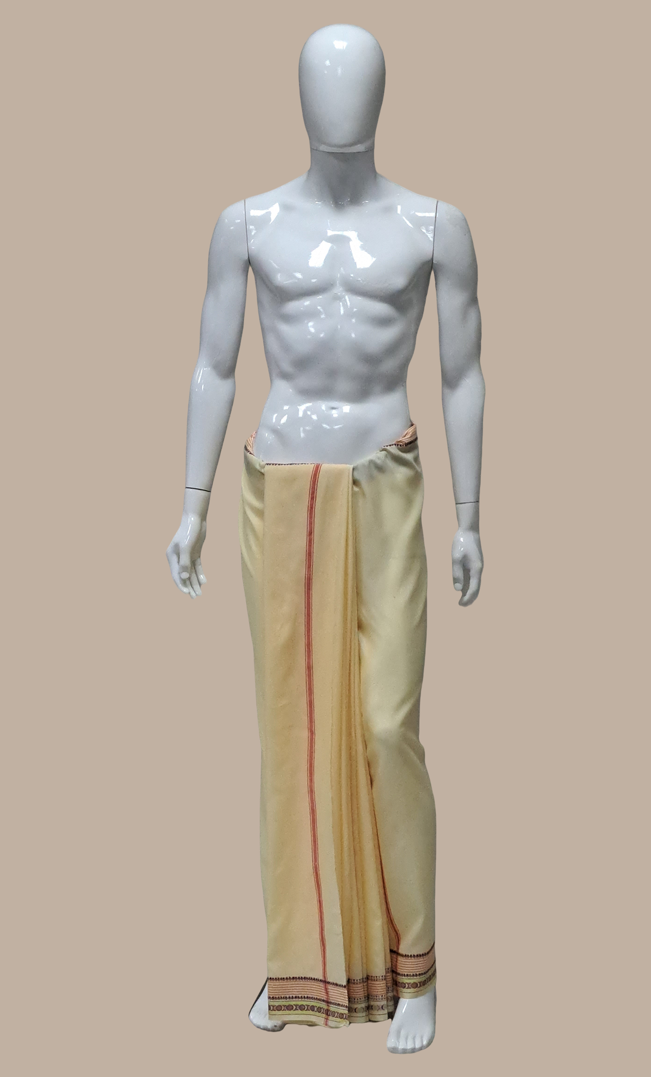 Cream Dhoti & Shawl