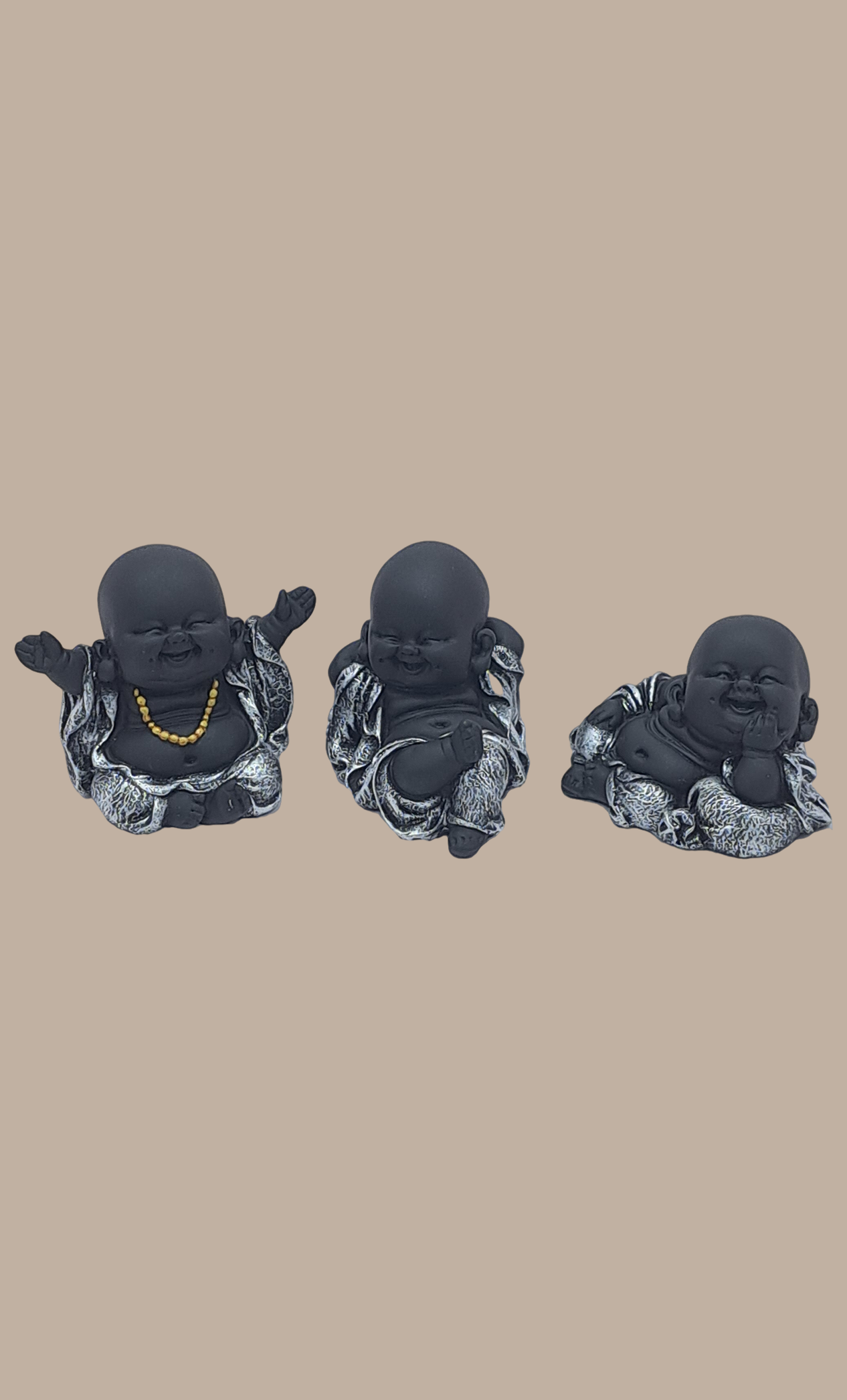 Silver Smiling Baby Monk