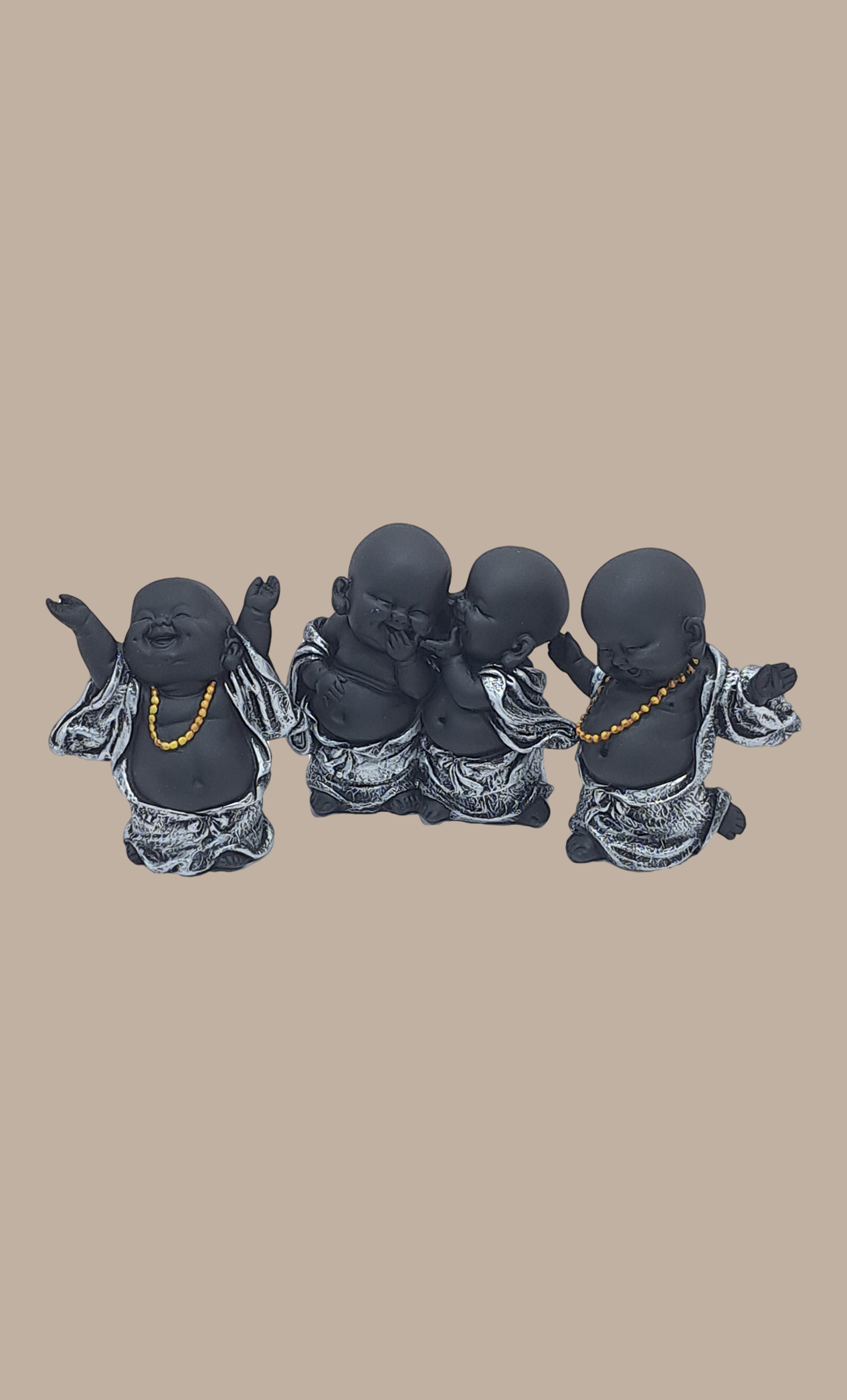 Silver Laughing Baby Monk