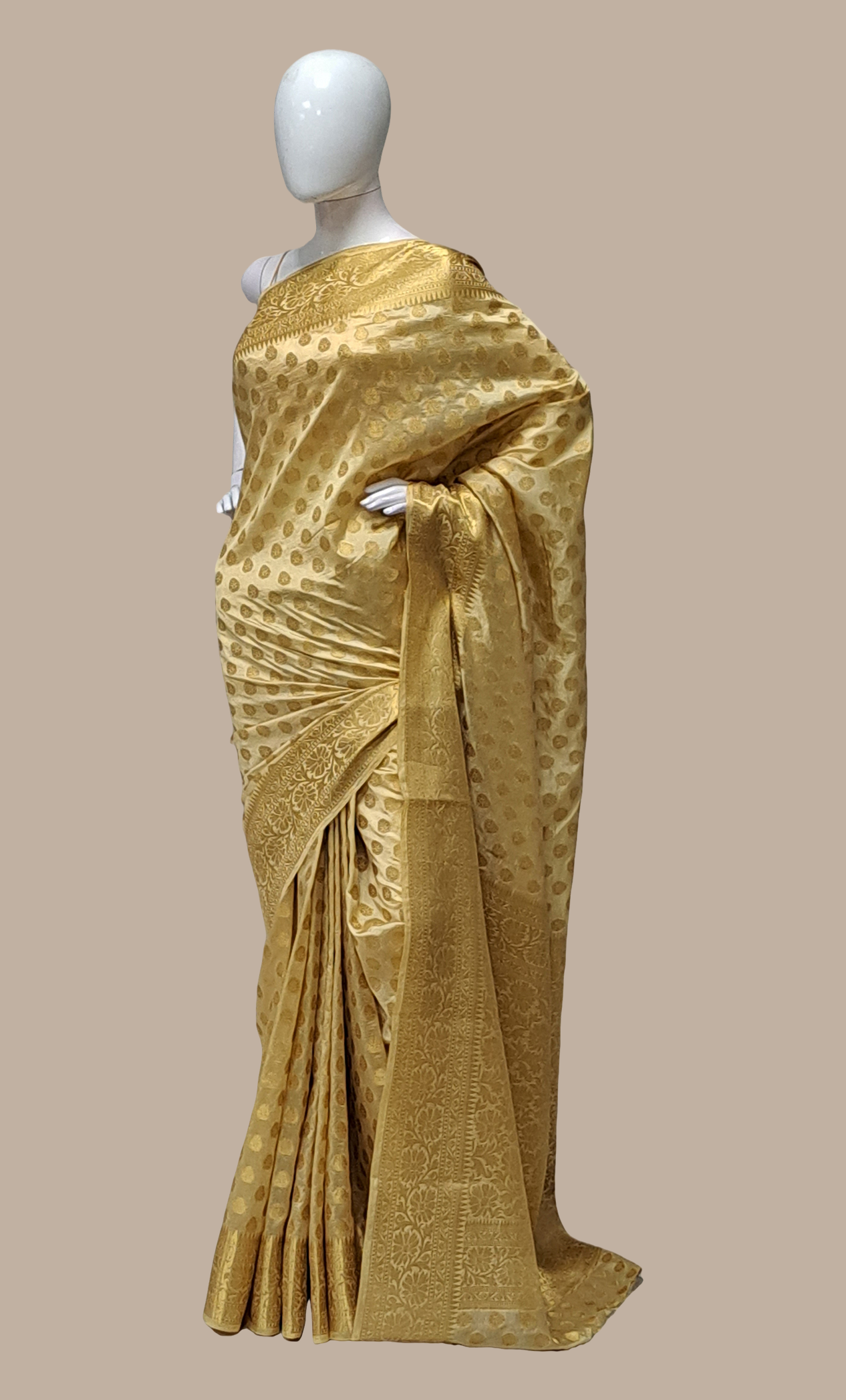 Gold Woven Art Silk Sari