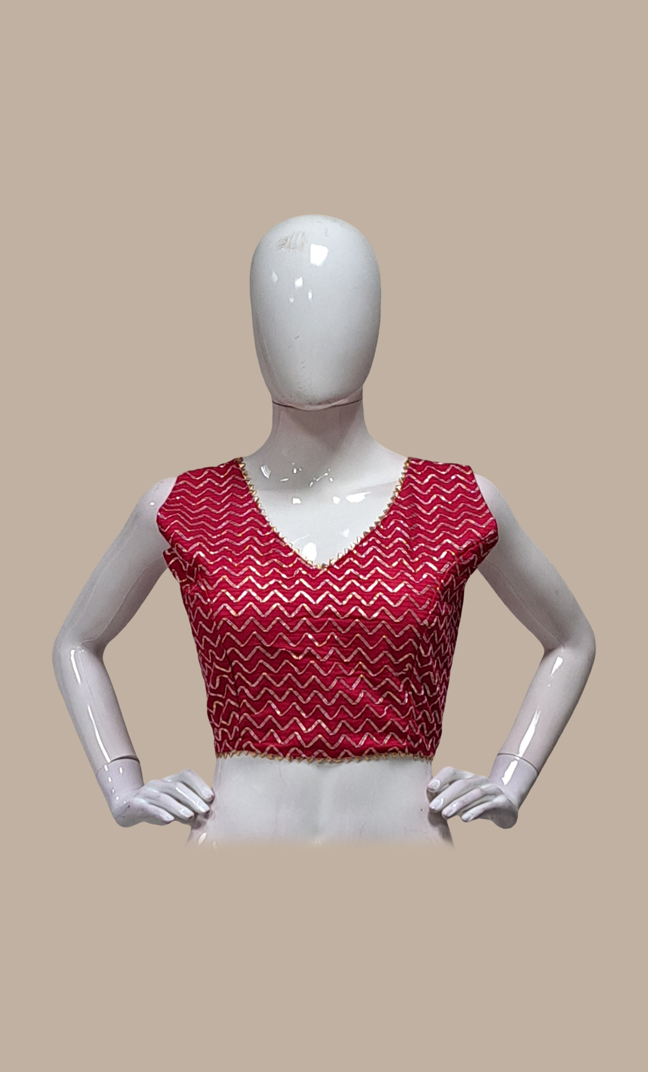 Cerise Embroidered Blouse