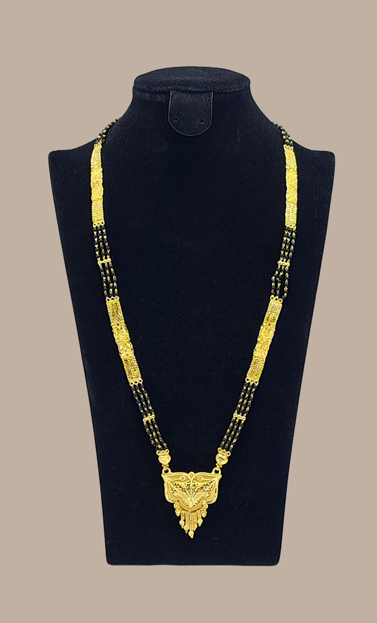 Black Bead Mangalsutra Necklace