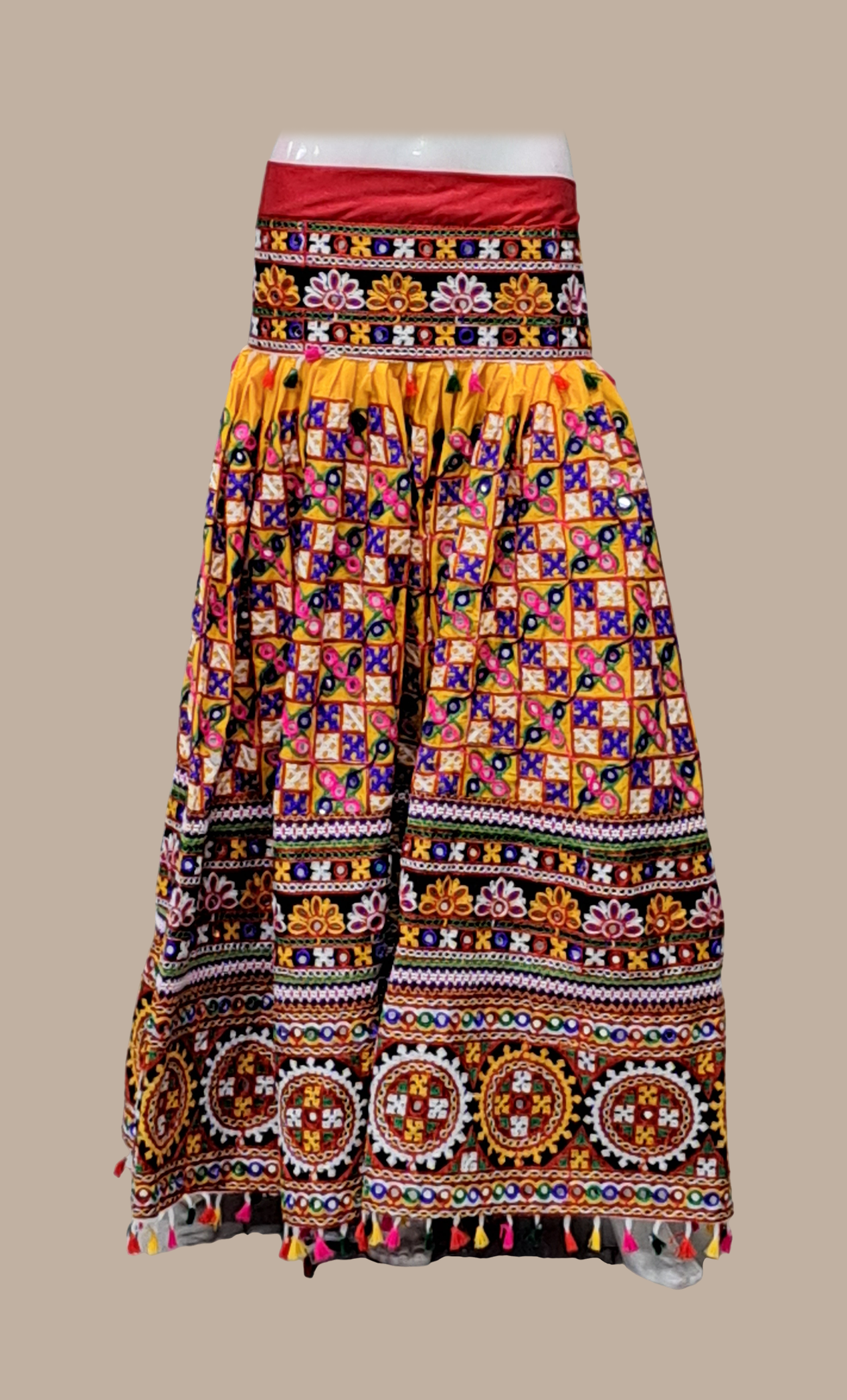 Canary Yellow Rajasthani Embroidered Choli Set
