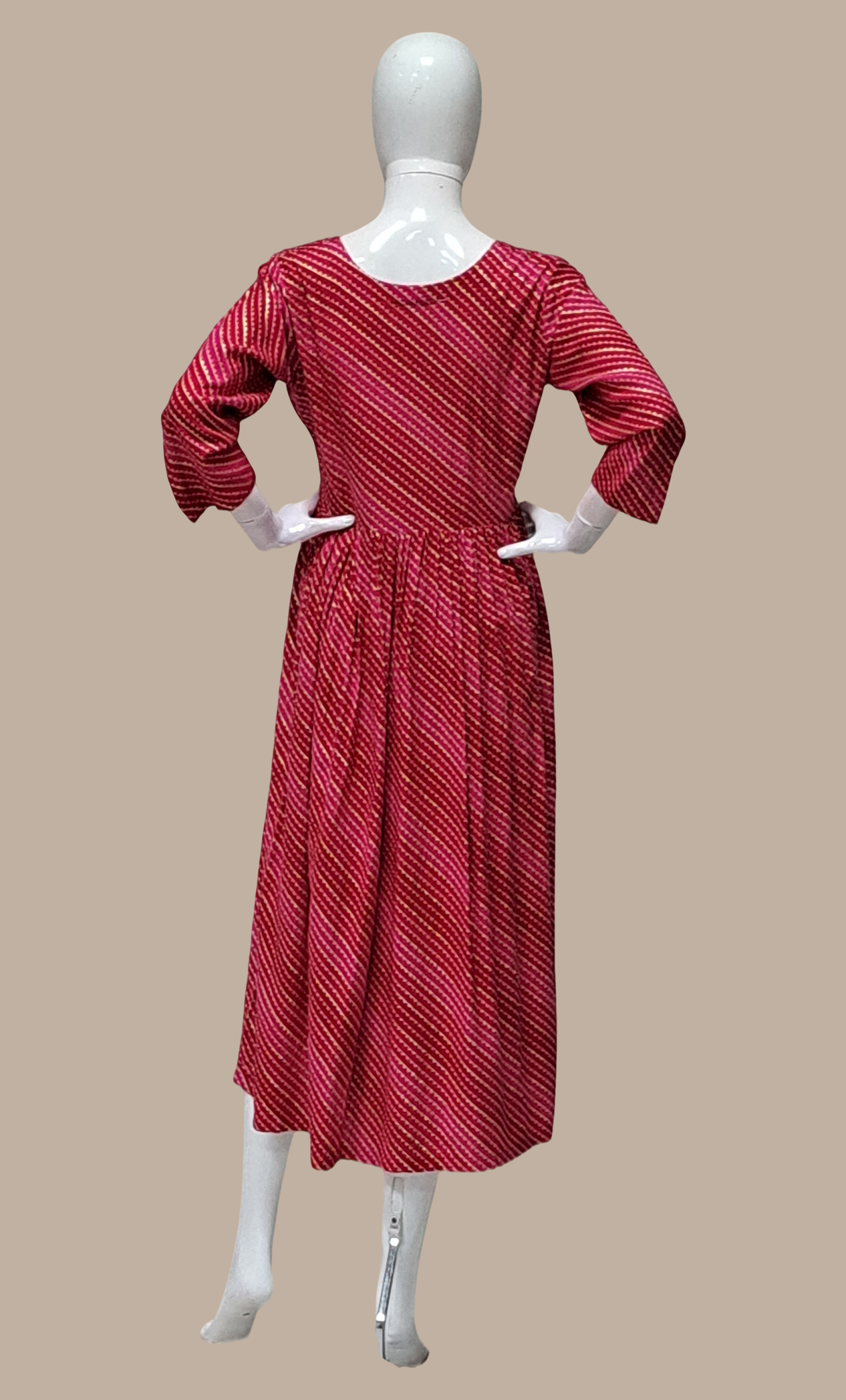 Deep Cerise Printed Kurti Dress