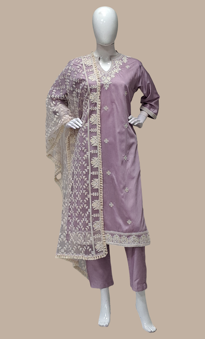 Lavender Embroidered Punjabi