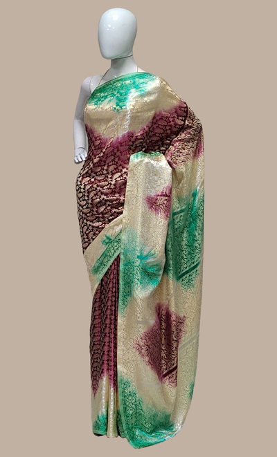 Plum Woven Sari