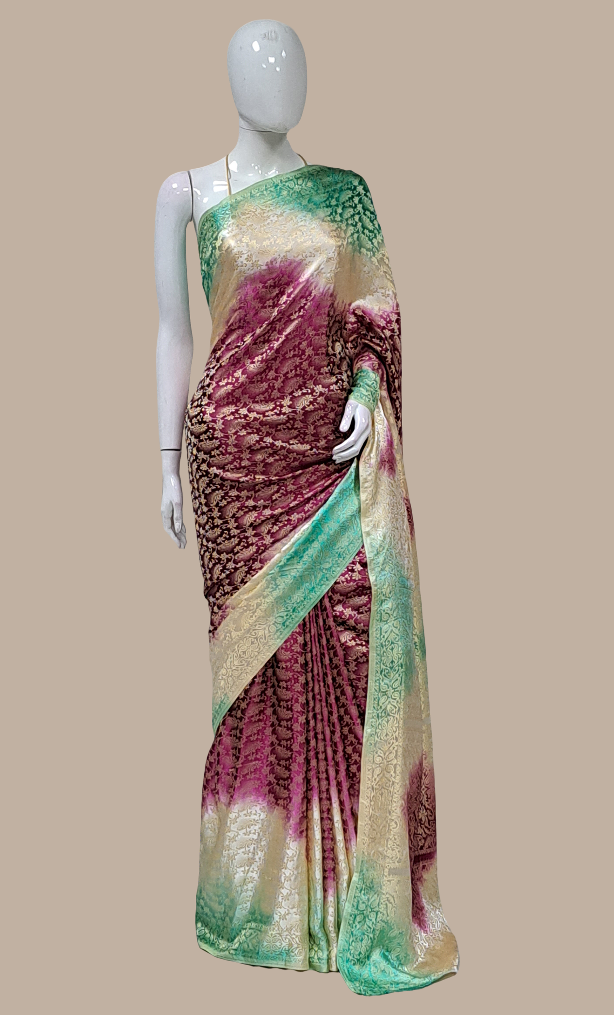 Grape Woven Sari