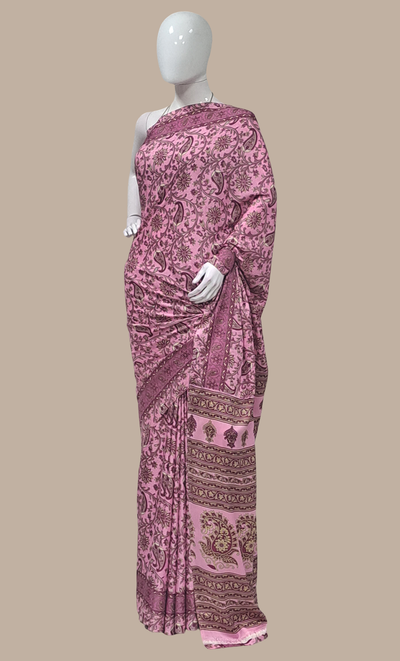 Deep Mink Printed Sari