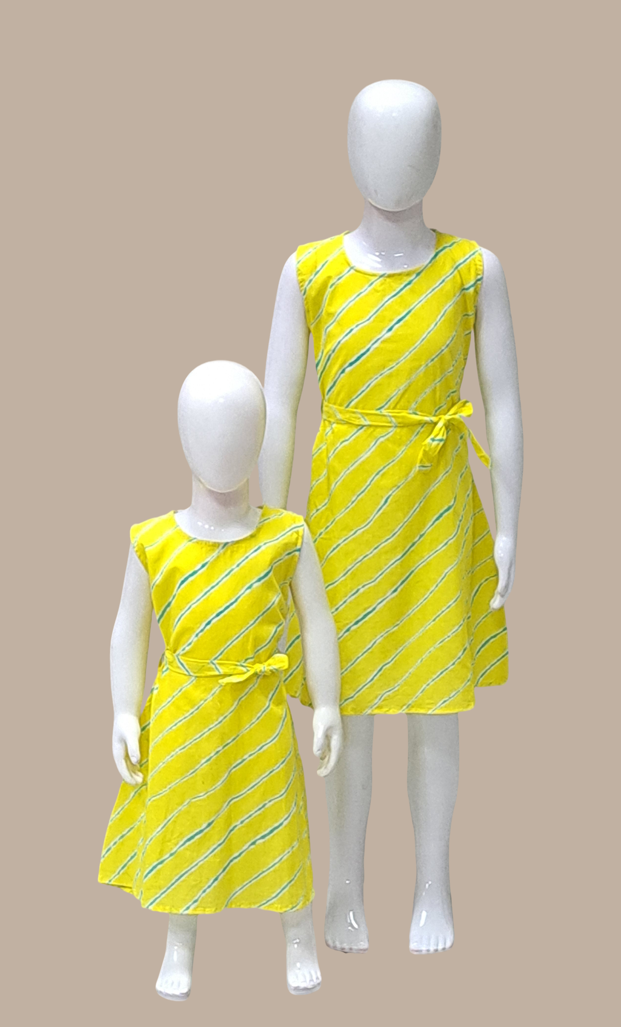 Canary Yellow Printed Kurti Dress