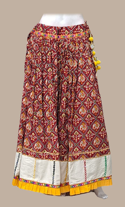 Cream Embroidered Skirt Set