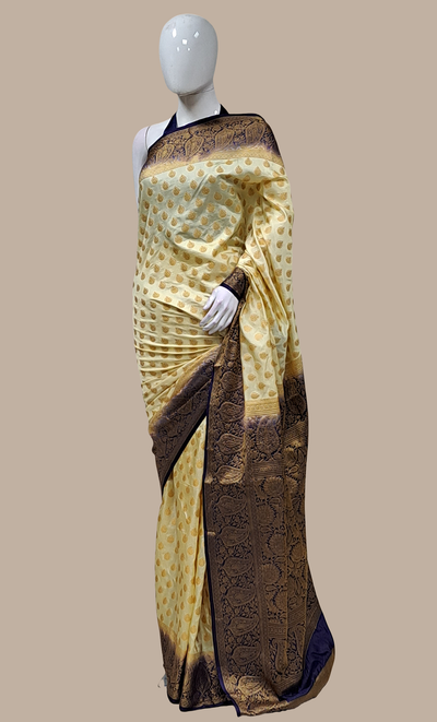 Deep Gold Art Kanjivaram Sari
