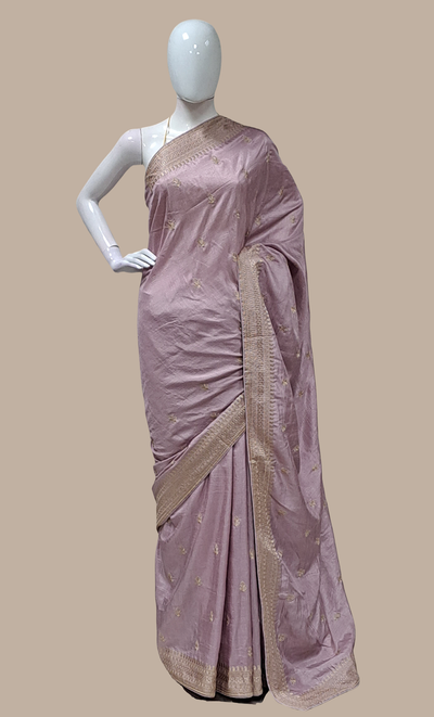Blush Mink Embroidered Sari
