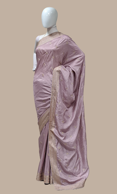 Blush Mink Embroidered Sari