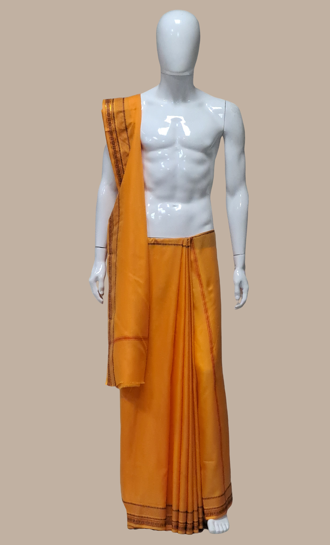 Saffron Dhoti & Shawl