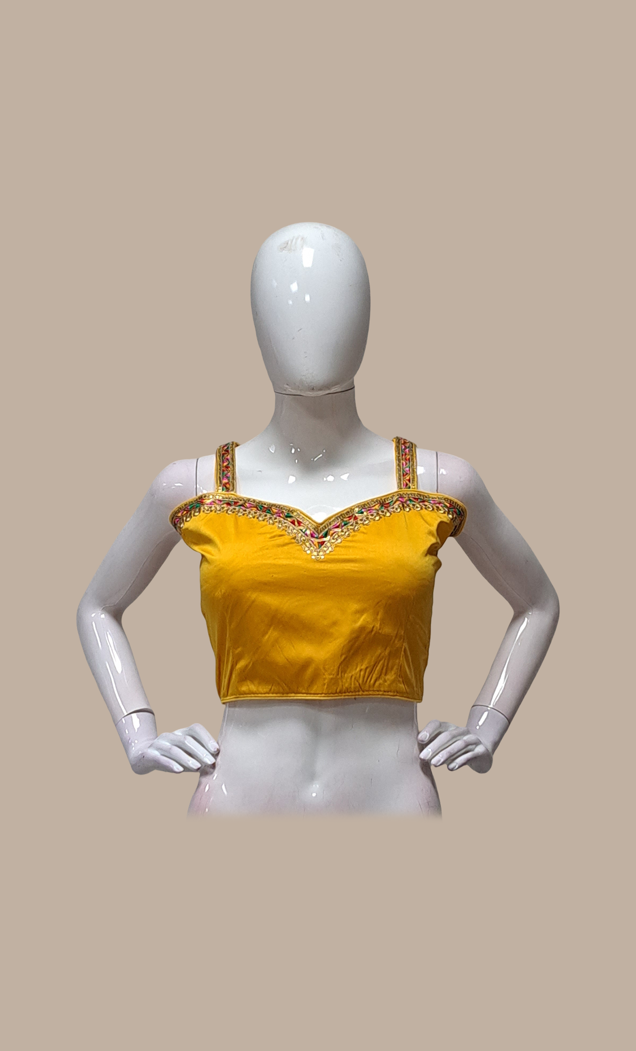 Deep Mustard Embroidered Blouse