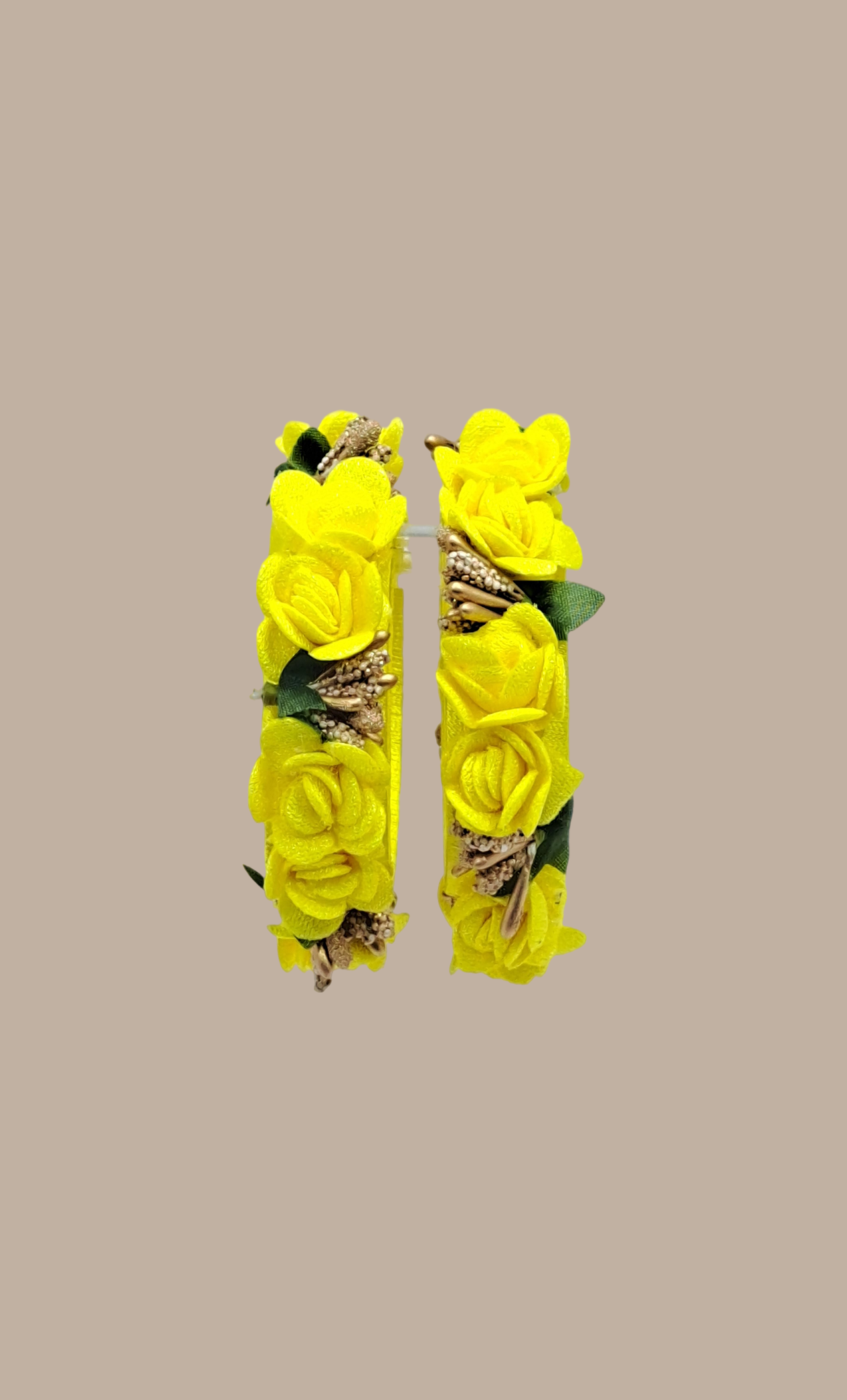 Canary Yellow Flower Bangles