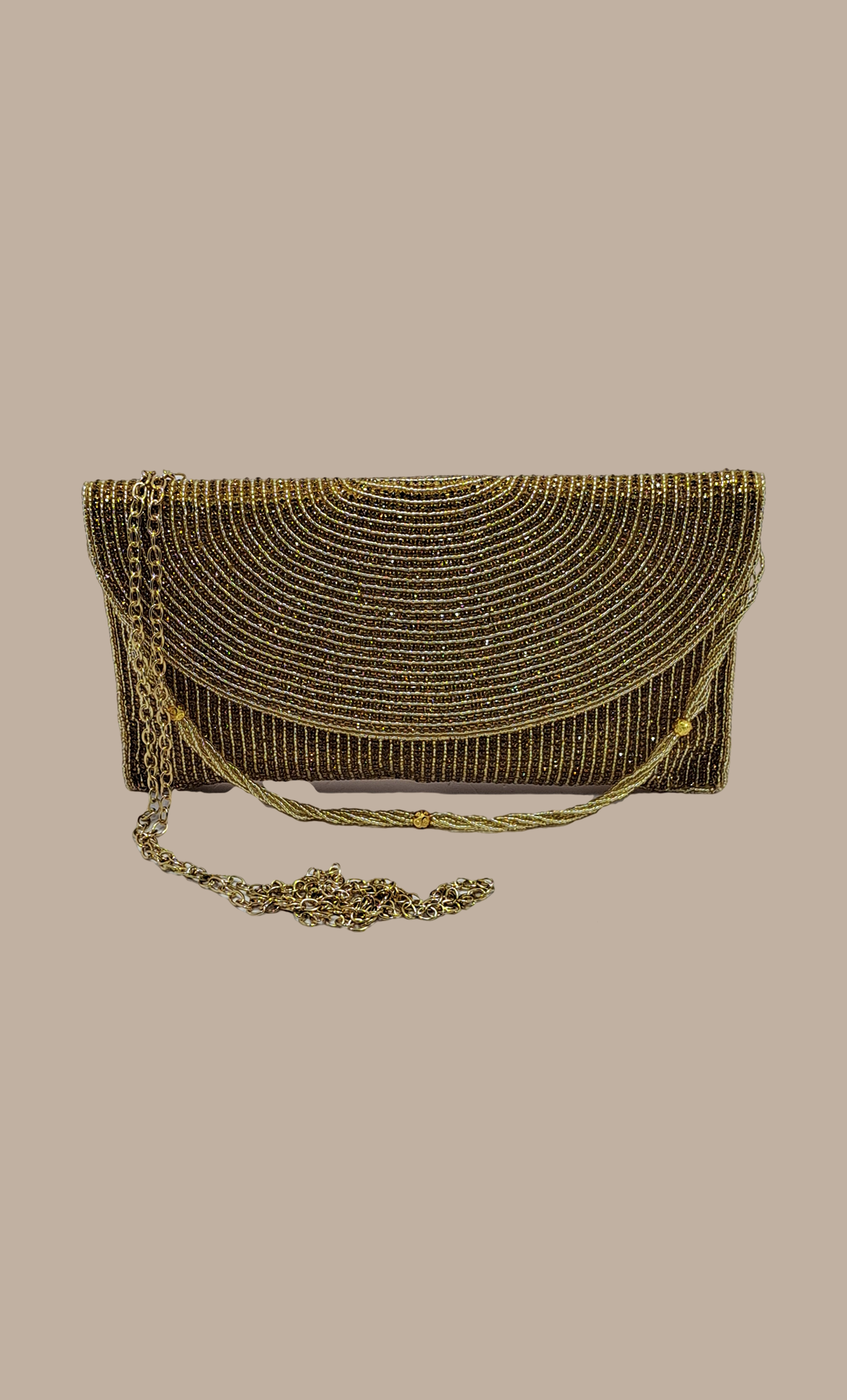 Gold Embroidered Handbag
