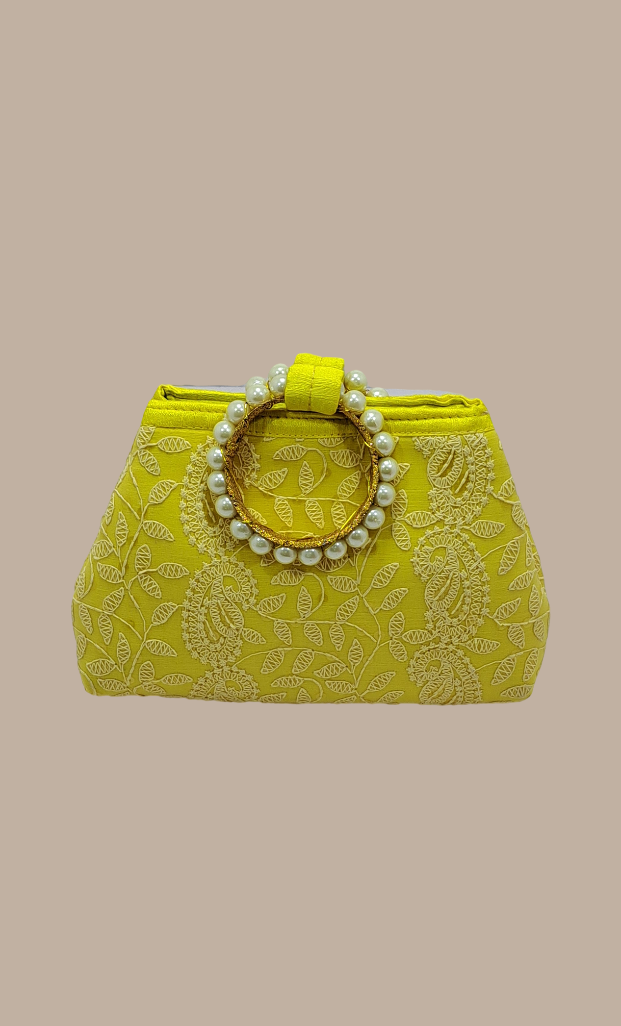 Lemon Embroidered Handbag