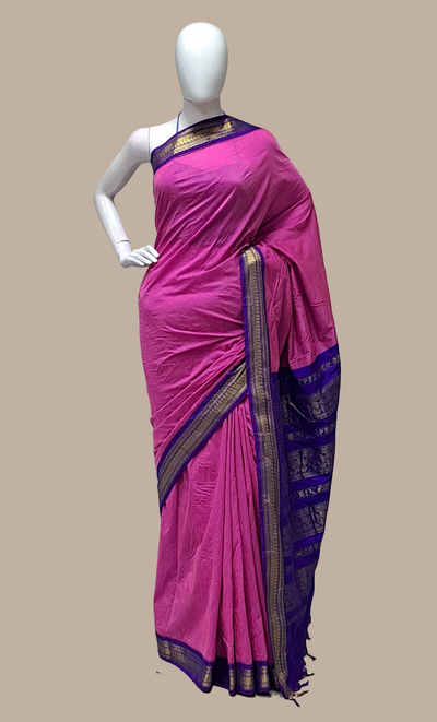 Magenta Art Silk Sari