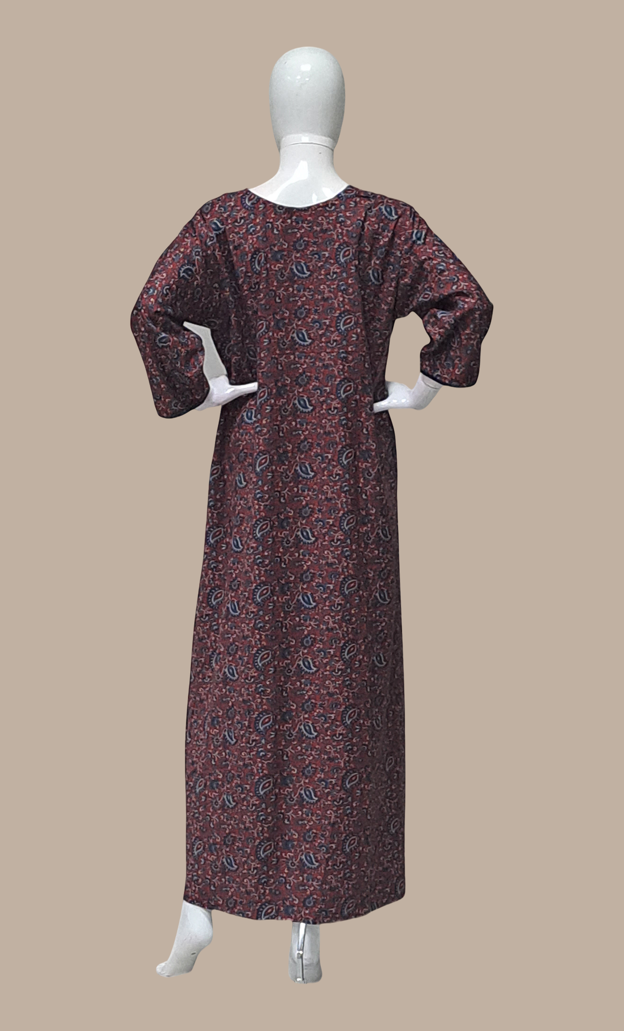 Maroon Printed Kaftan