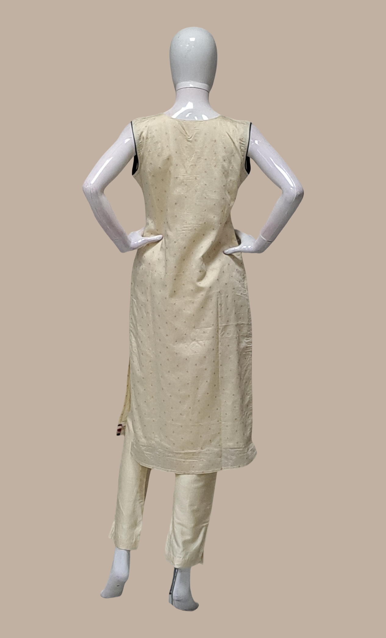 Cream Embroidered Punjabi