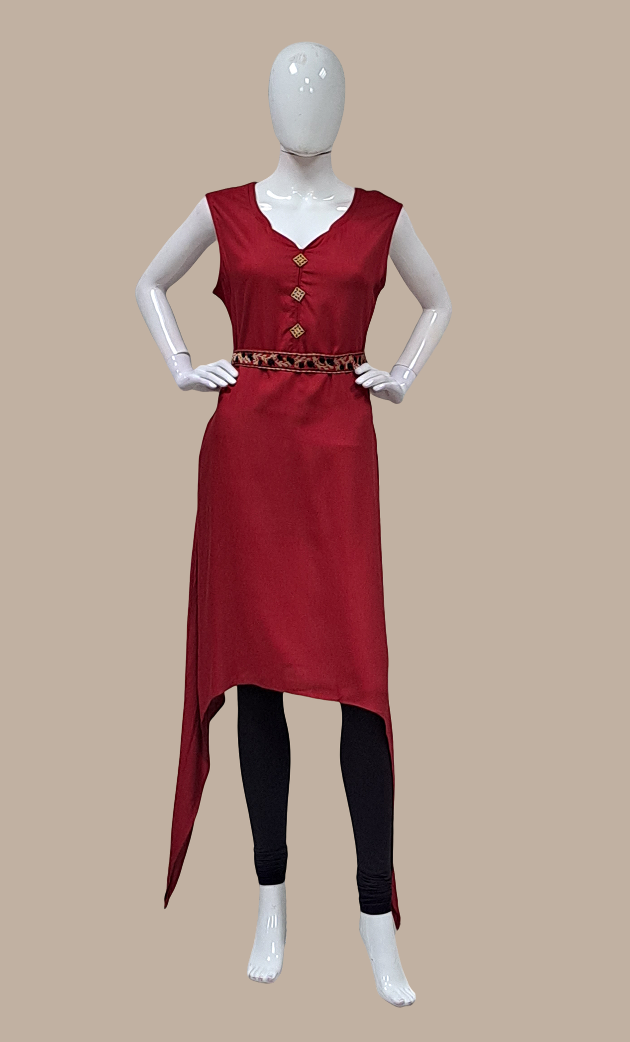 Maroon Kurti Top