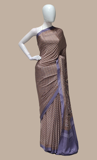 Lilac Printed Sari