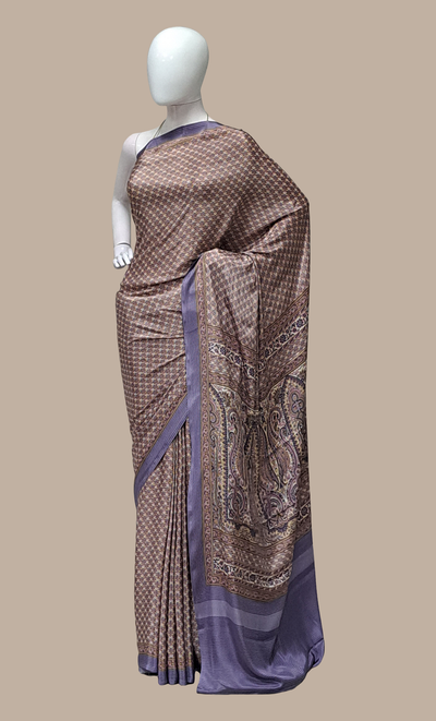 Lilac Printed Sari