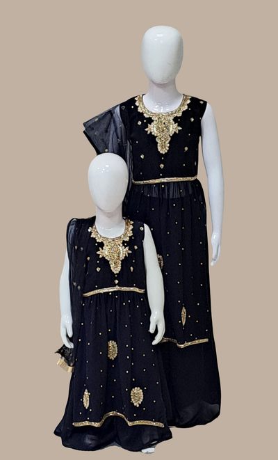 Midnight Blue Embroidered Palazzo Set