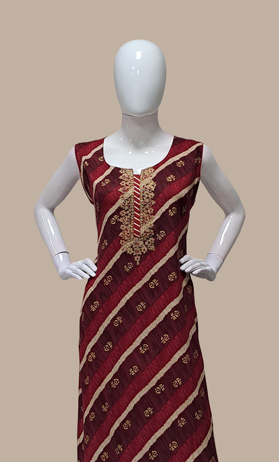 Maroon Embroidered Kurti Top