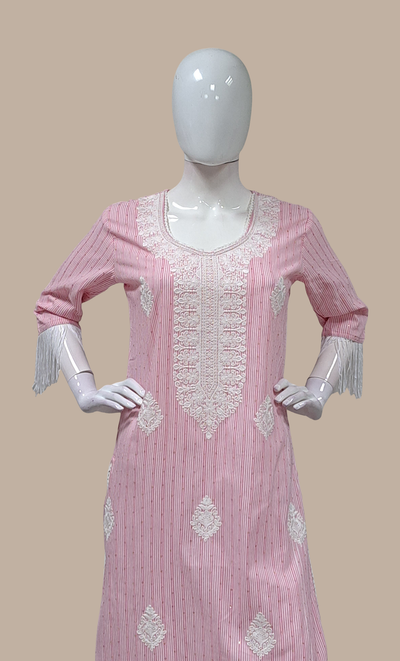 Baby Pink Embroidered Punjabi