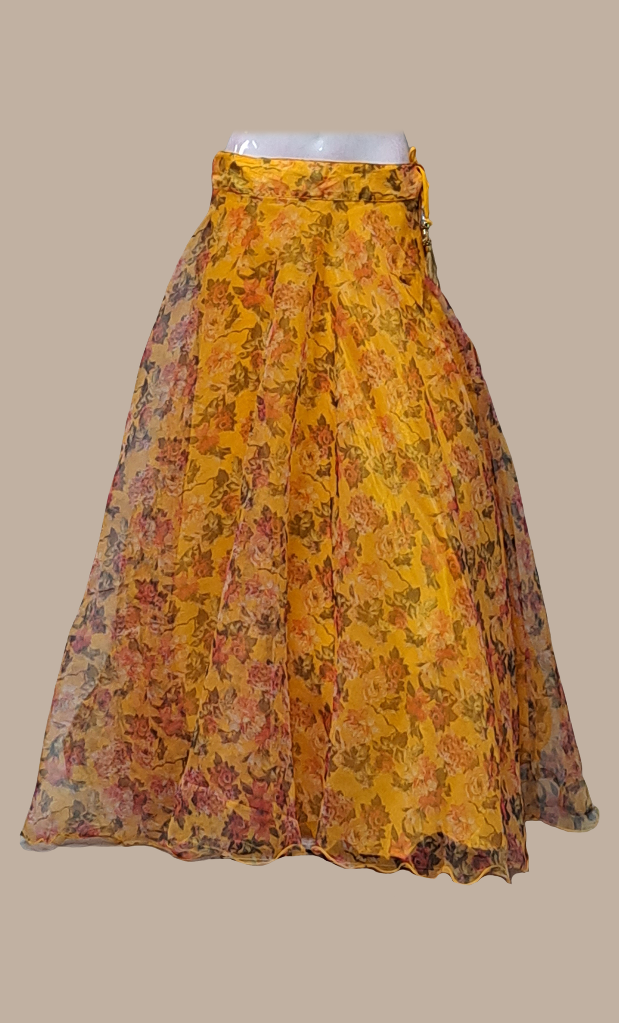 Mustard Embroidered Choli Set