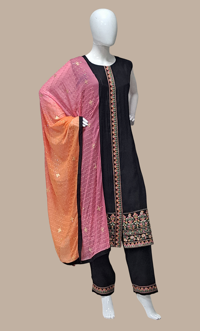 Black Embroidered Punjabi