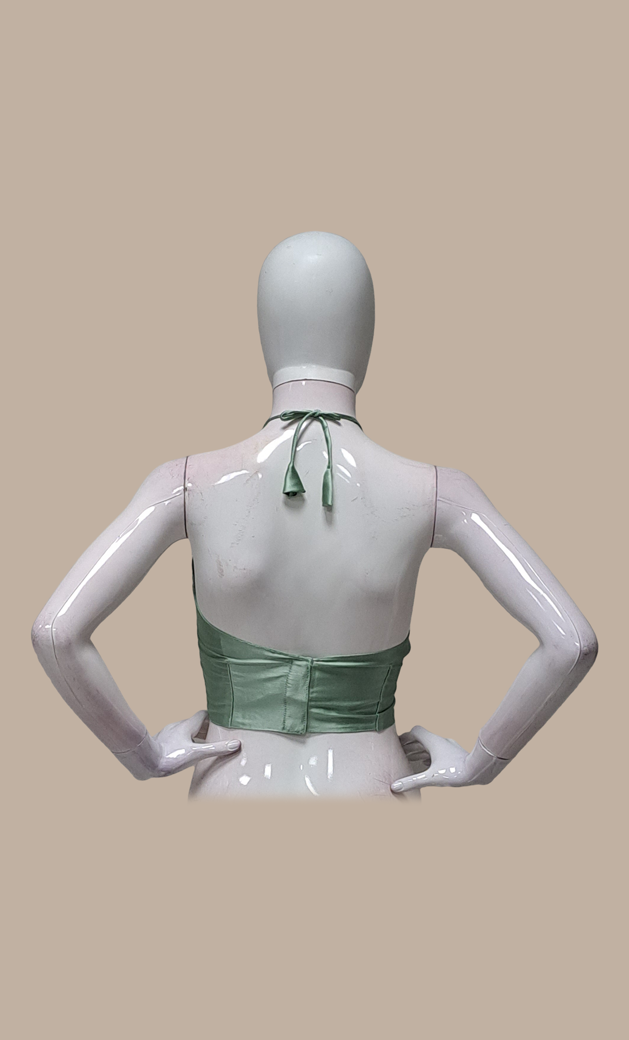 Mint Green Satin Silk Blouse