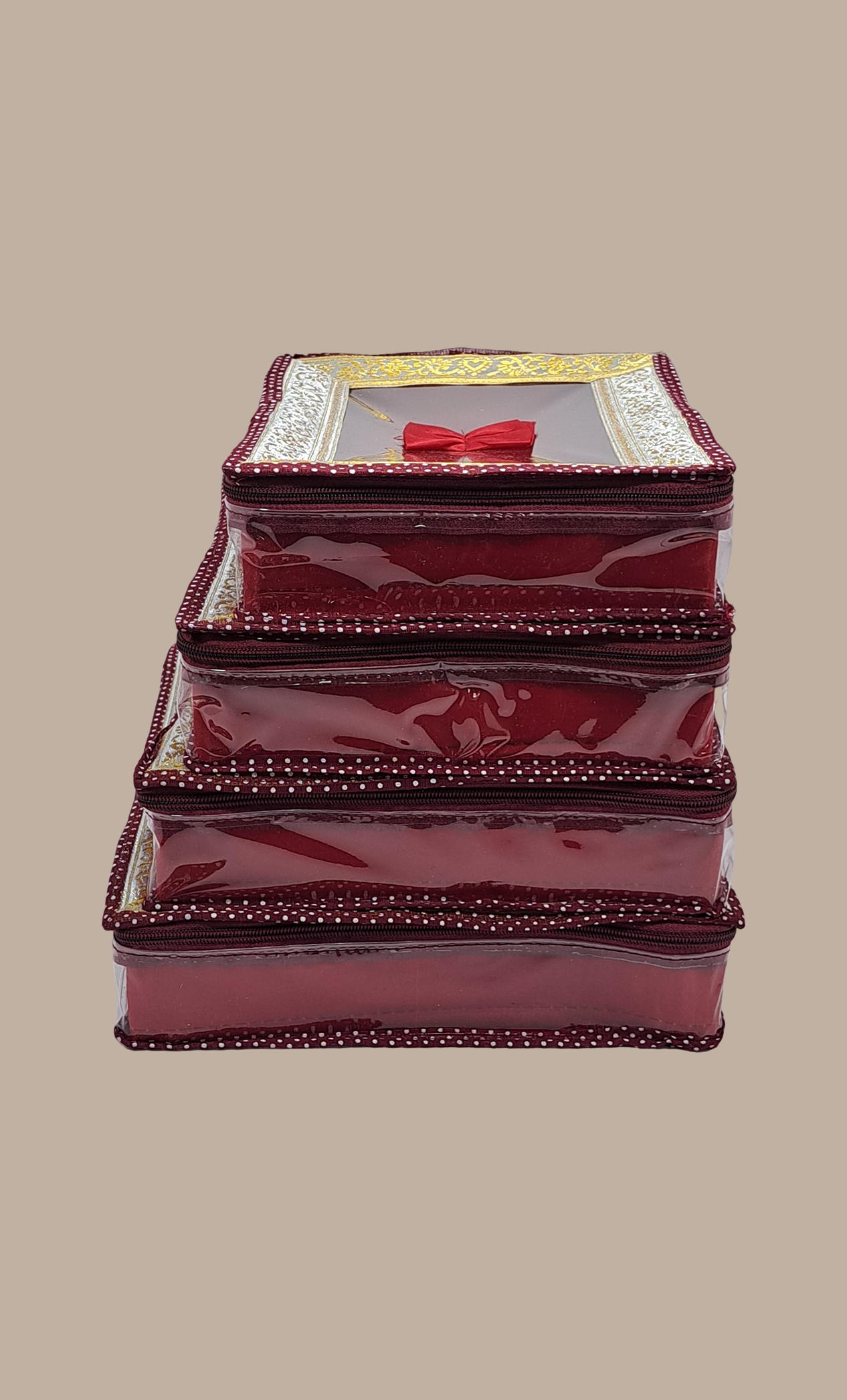 4 Piece Maroon Gift Box