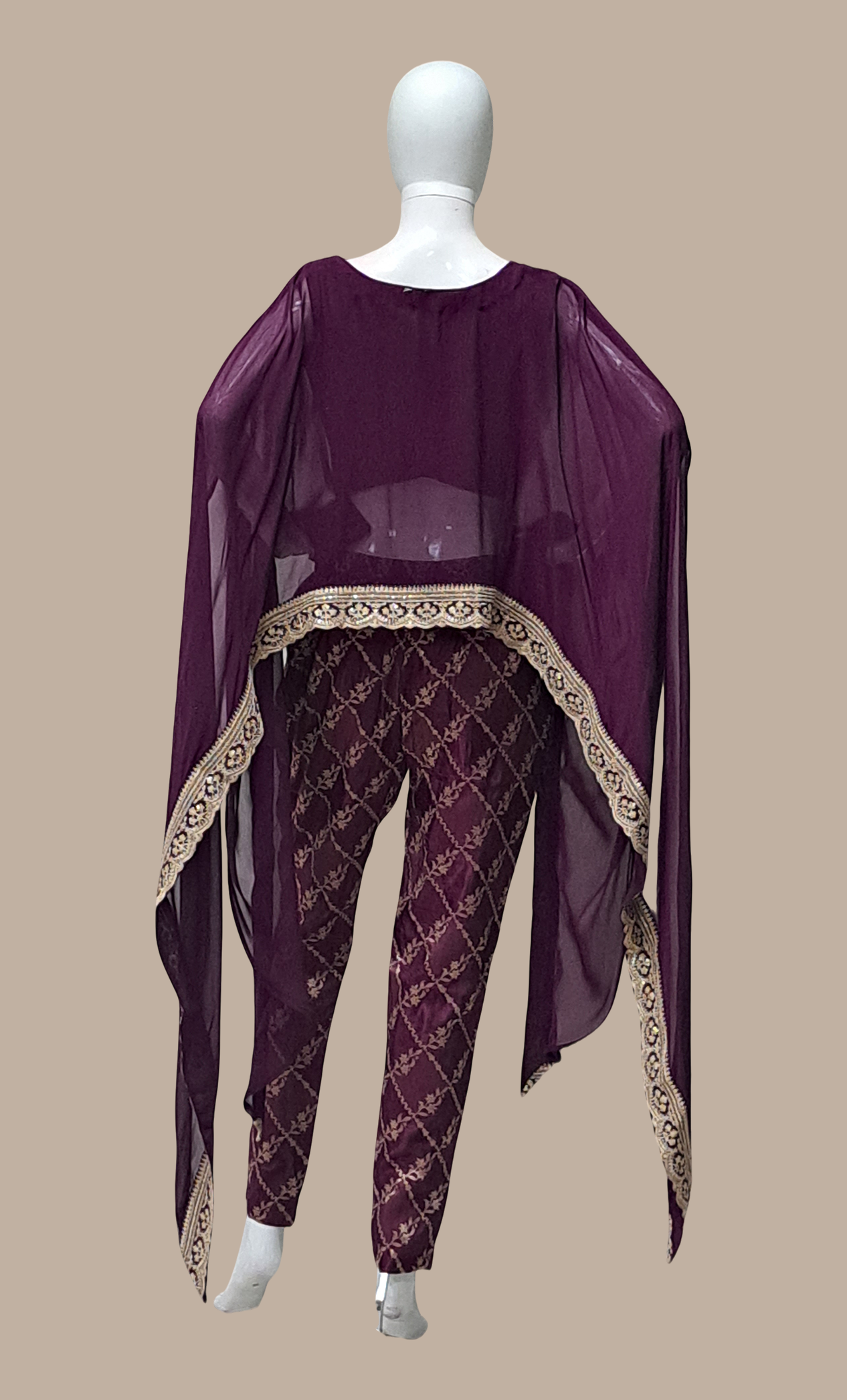 Deep Grape Fusion Poncho & Pants